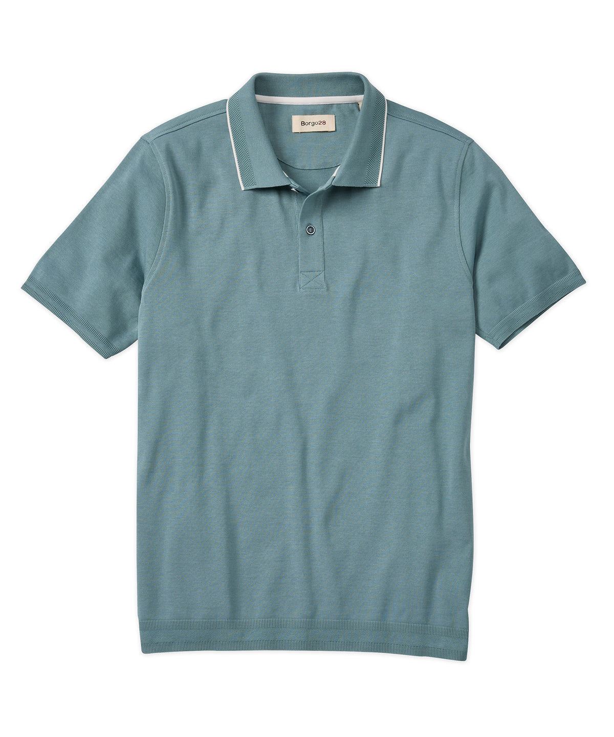 Fine-Ribbed Lightweight Cotton Polo Shirt