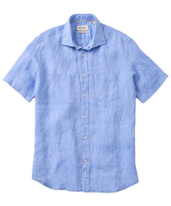 Pure Linen Short-Sleeve Sport Shirt - Borgo28