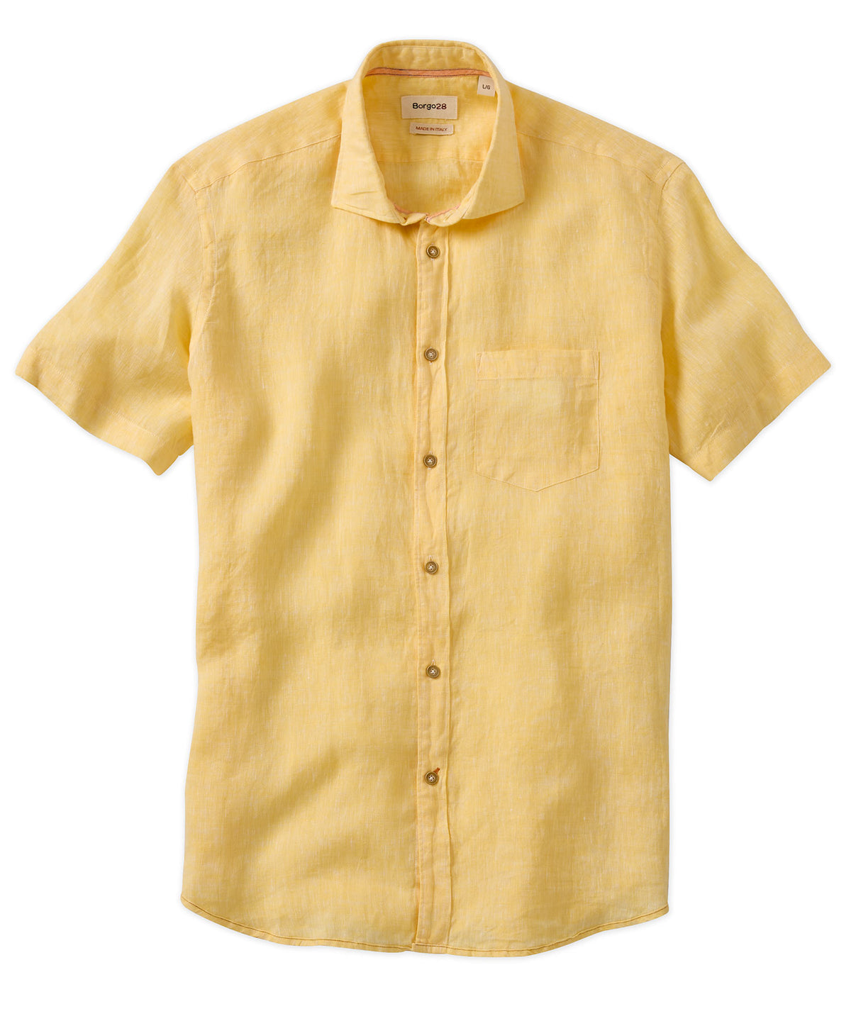 Pure Linen Short-Sleeve Sport Shirt