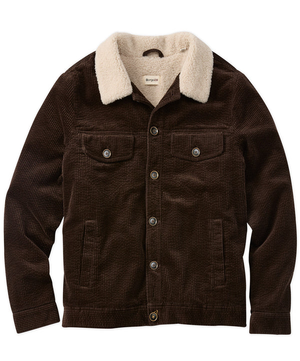 Borg lined corduroy jacket mens fashion