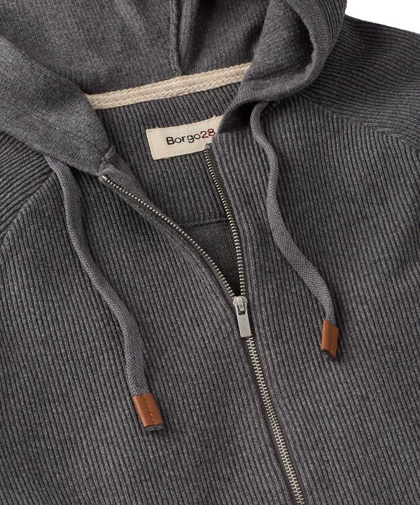 Raglan Sleeve Zip-Front Hoodie - Borgo28