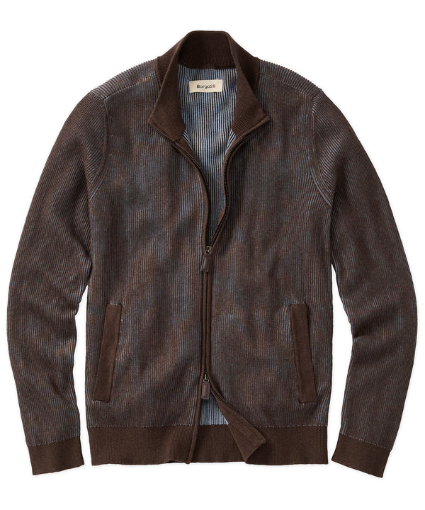 Cotton-Cashmere Knit Zip-Front Jacket - Borgo28