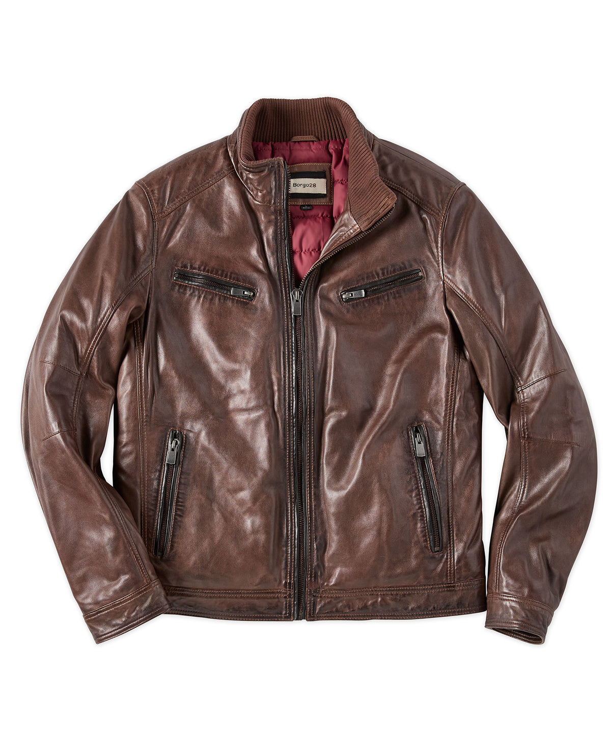Lambskin Leather Bomber Jacket