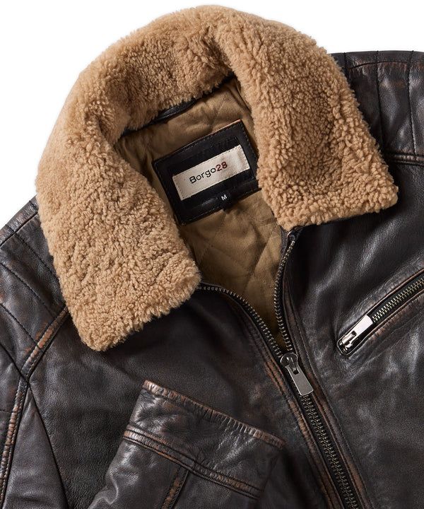 Bomber jacket cheap sherpa collar