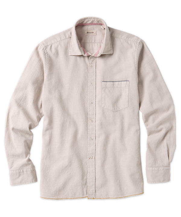 Micro Print Long Sleeve Sport Shirt - Borgo28