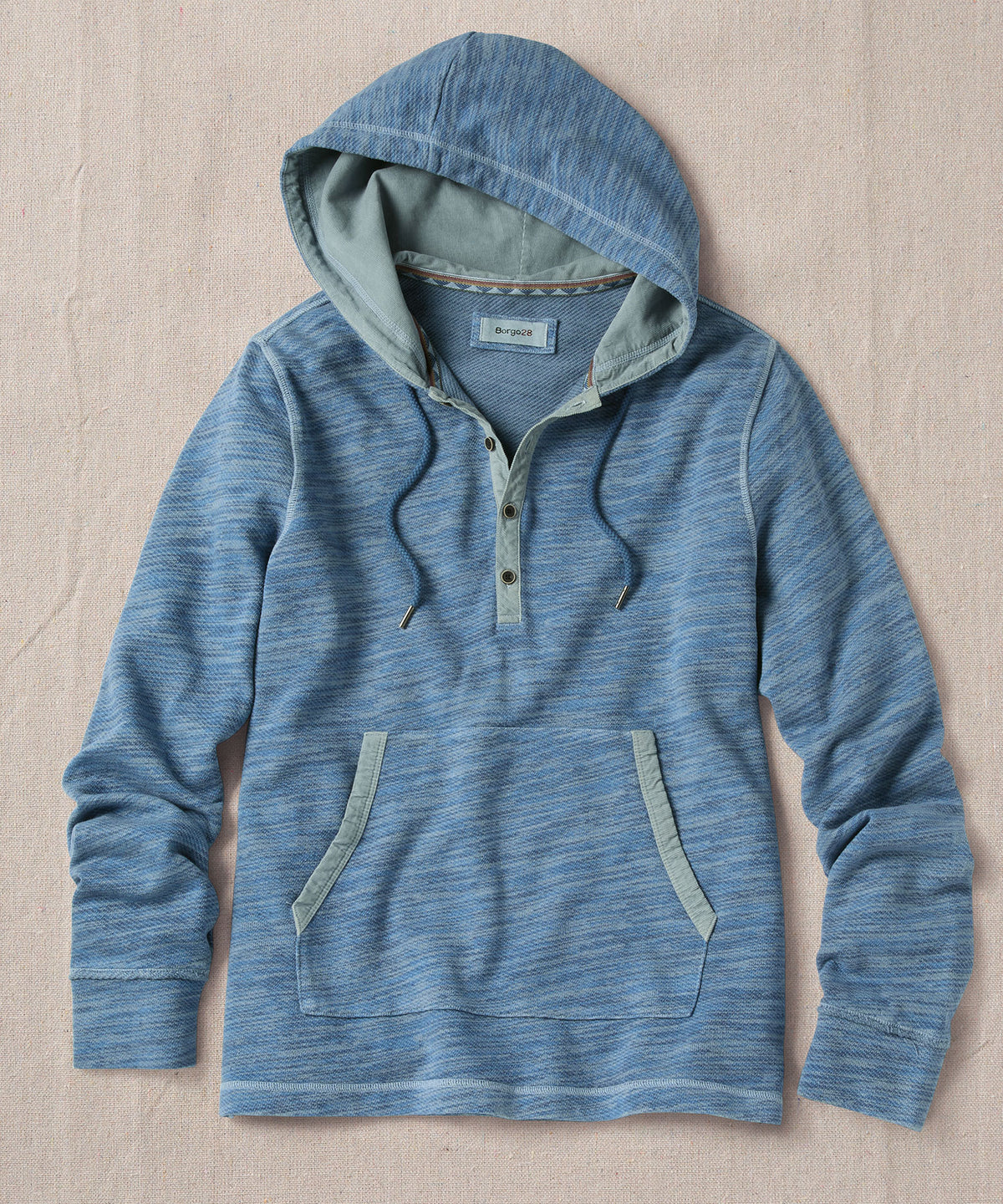 Space-Dyed Heathered Cotton Hoodie