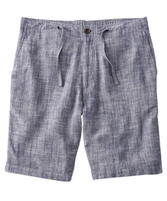 Drawstring Linen-Blend Shorts