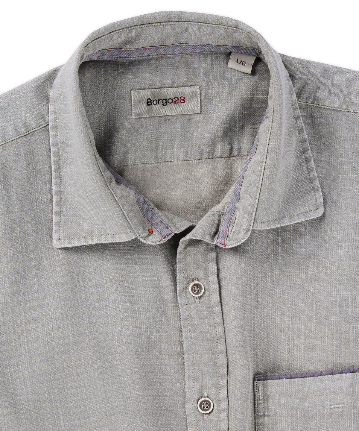 Micro Print Long Sleeve Sport Shirt