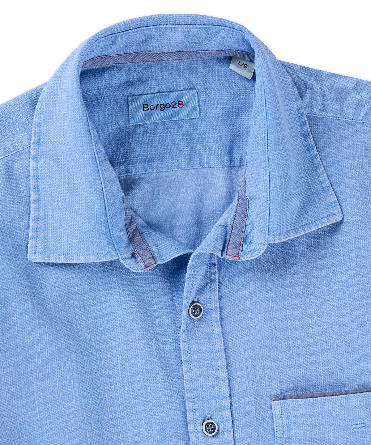 Micro Print Long Sleeve Sport Shirt