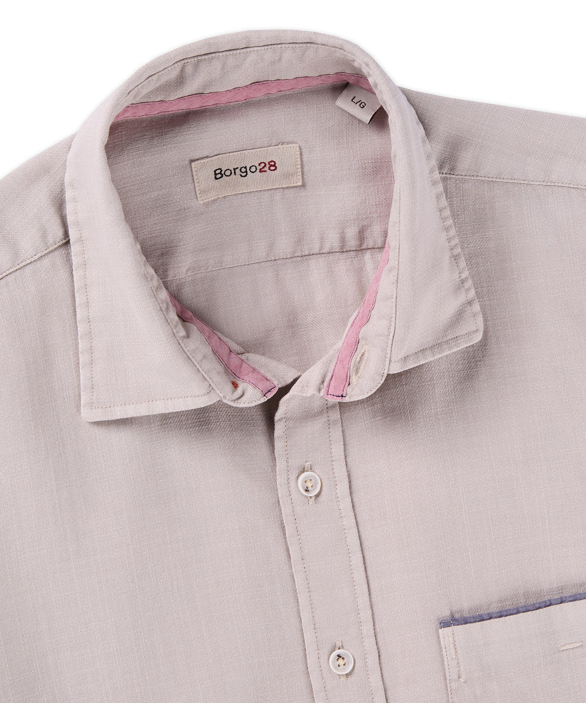 Micro Print Long Sleeve Sport Shirt