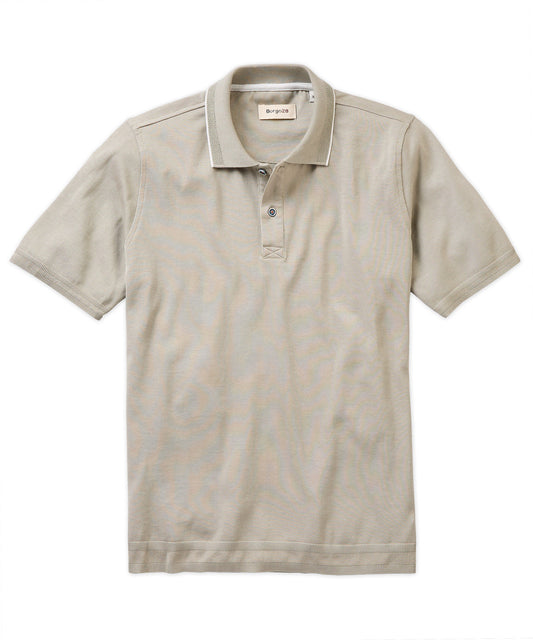 Fine-Ribbed Lightweight Cotton Polo Shirt