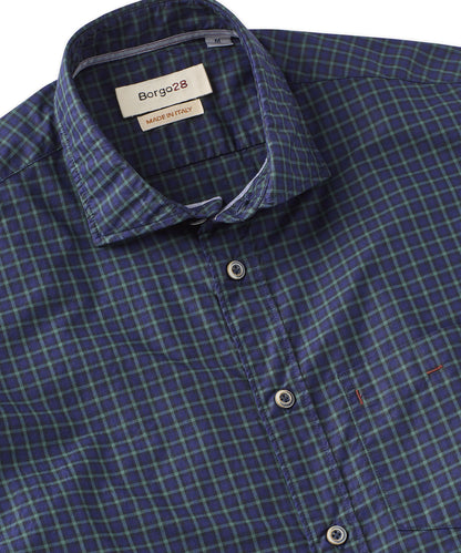 Combed Cotton Check Sport Shirt