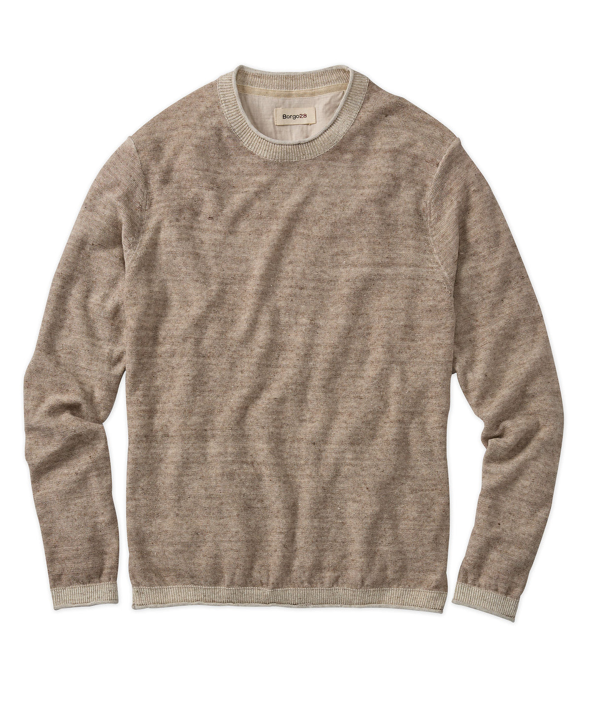 Cotton-Linen Crewneck Sweater