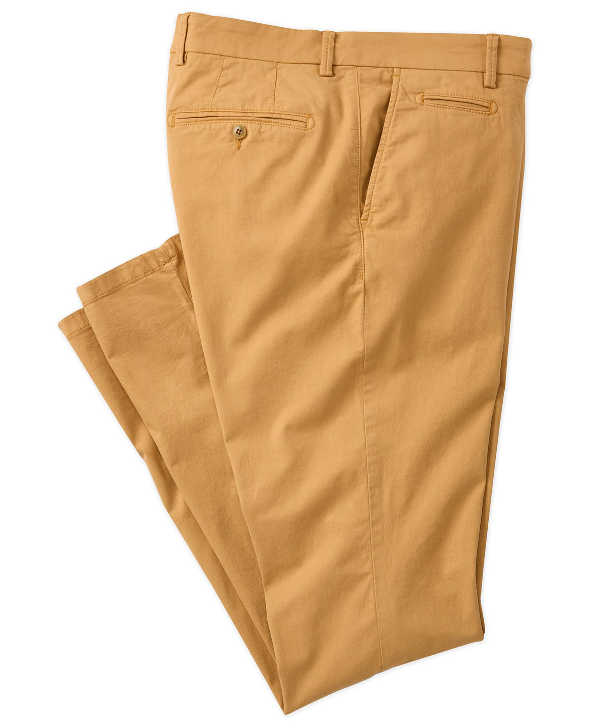 Cotton Stretch Broken Twill Flat-Front Chino