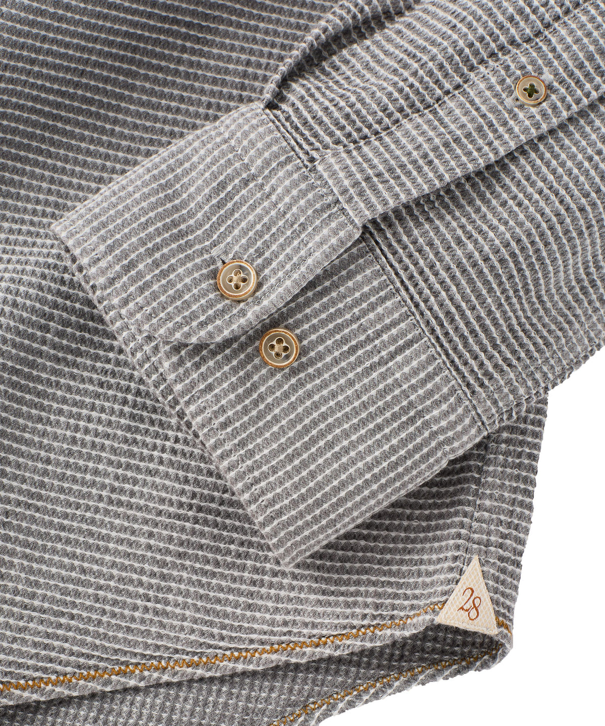 Button-Front Waffle Shirt