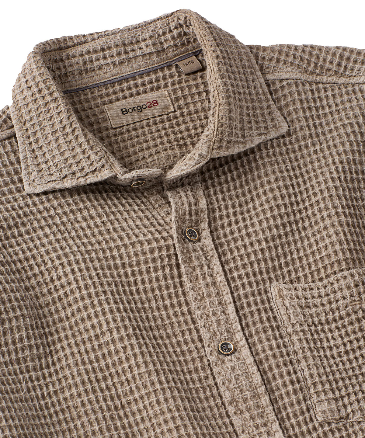 Vintage Waffle Weave Garment-Dyed Shirt