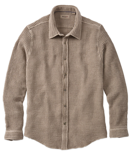 Vintage Waffle Weave Garment-Dyed Shirt