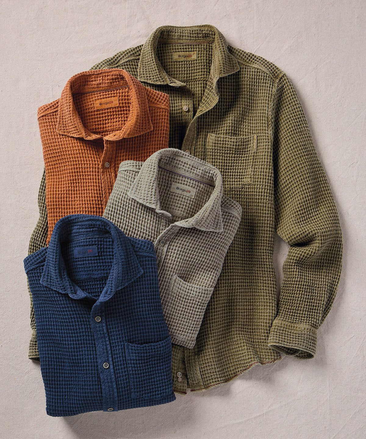 Vintage Waffle Weave Garment-Dyed Shirt