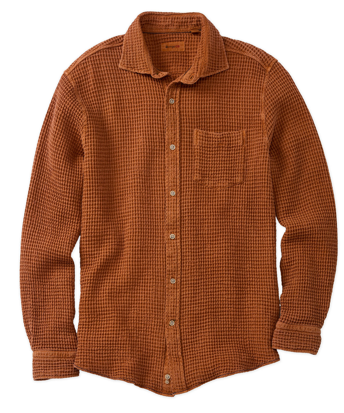 Vintage Waffle Weave Garment-Dyed Shirt