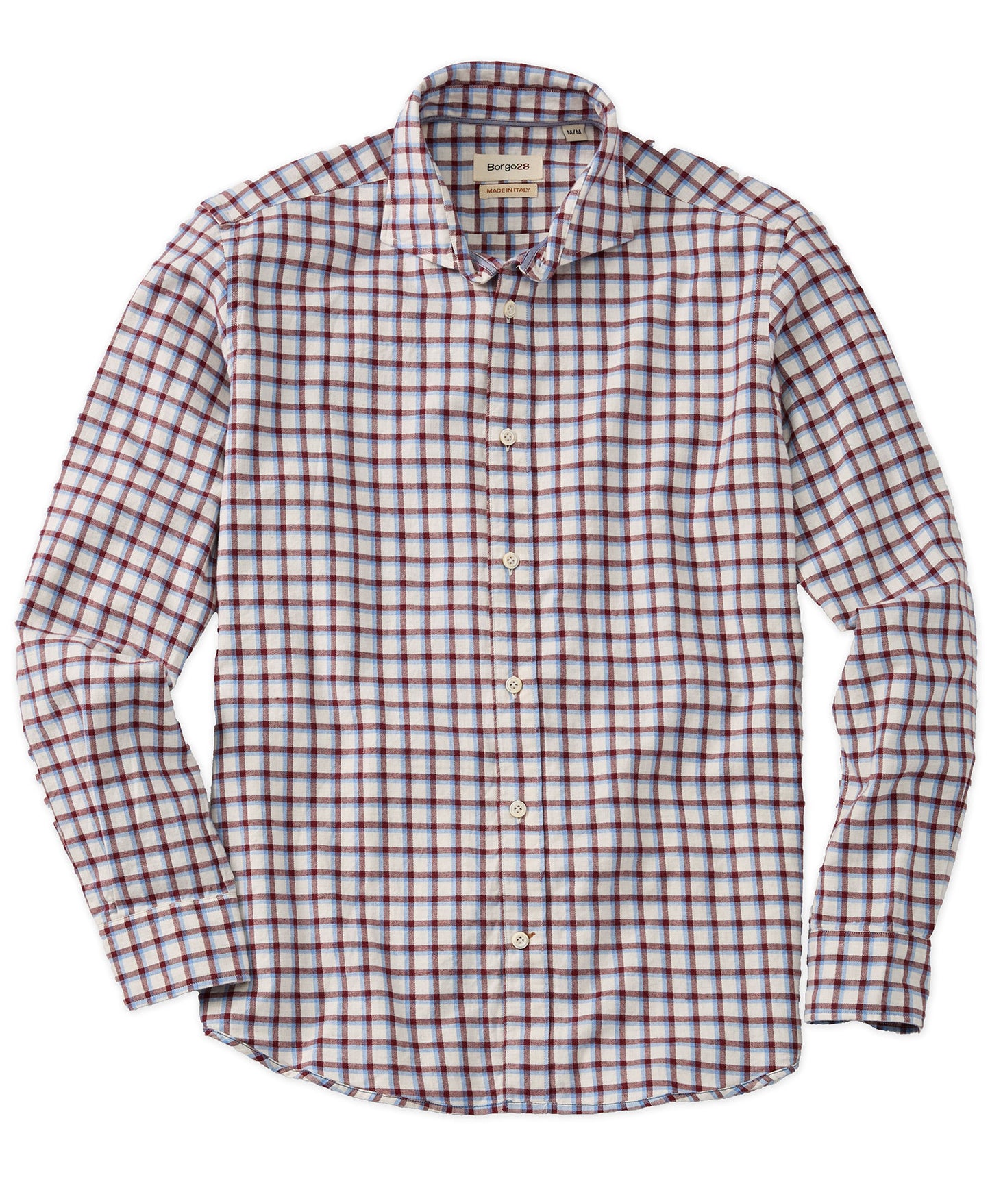 Wine and Water Plaid Italian Sport Shirt