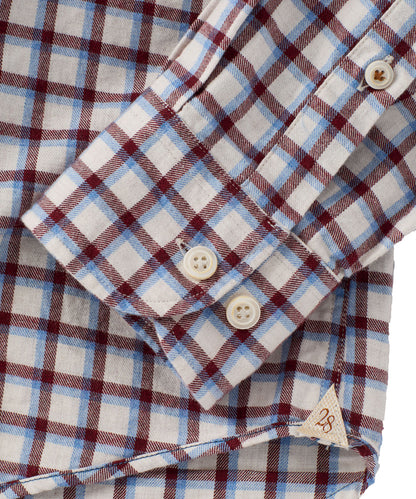 Wine and Water Plaid Italian Sport Shirt