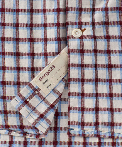 Wine and Water Plaid Italian Sport Shirt