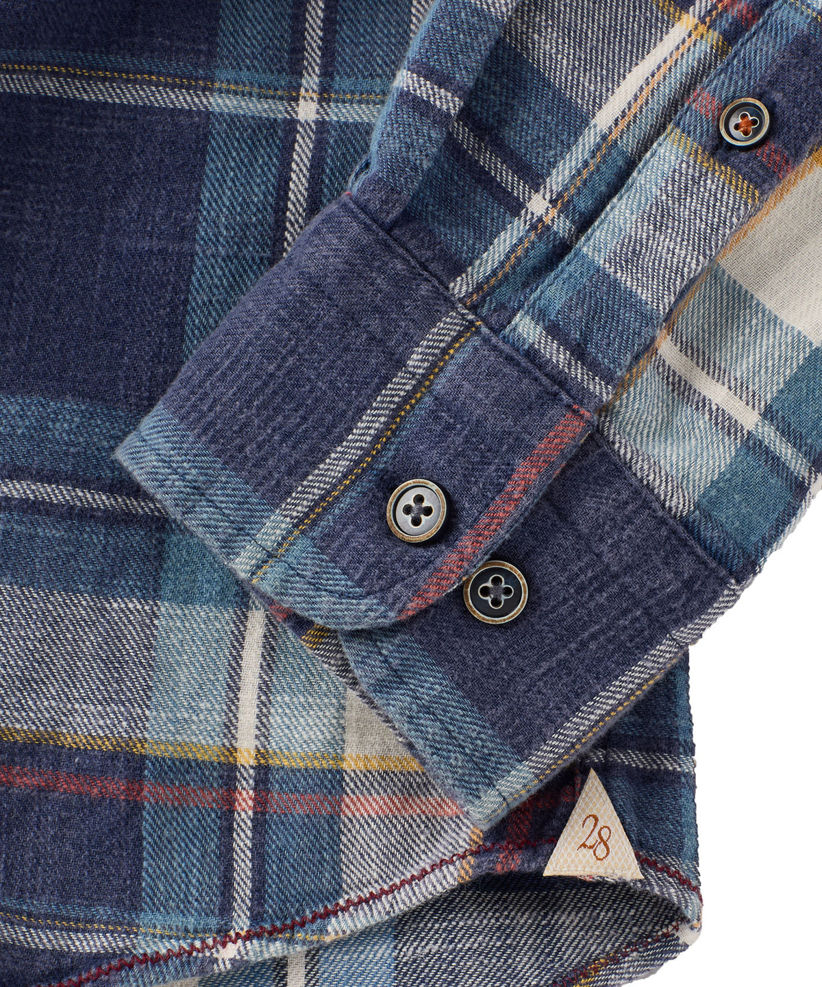 Twill Indigo Plaid Italian Sport Shirt