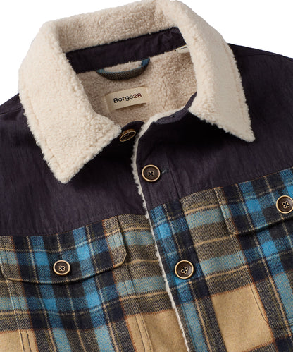 Plaid Fleece Quilted Jacket