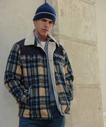 Plaid Fleece Quilted Jacket