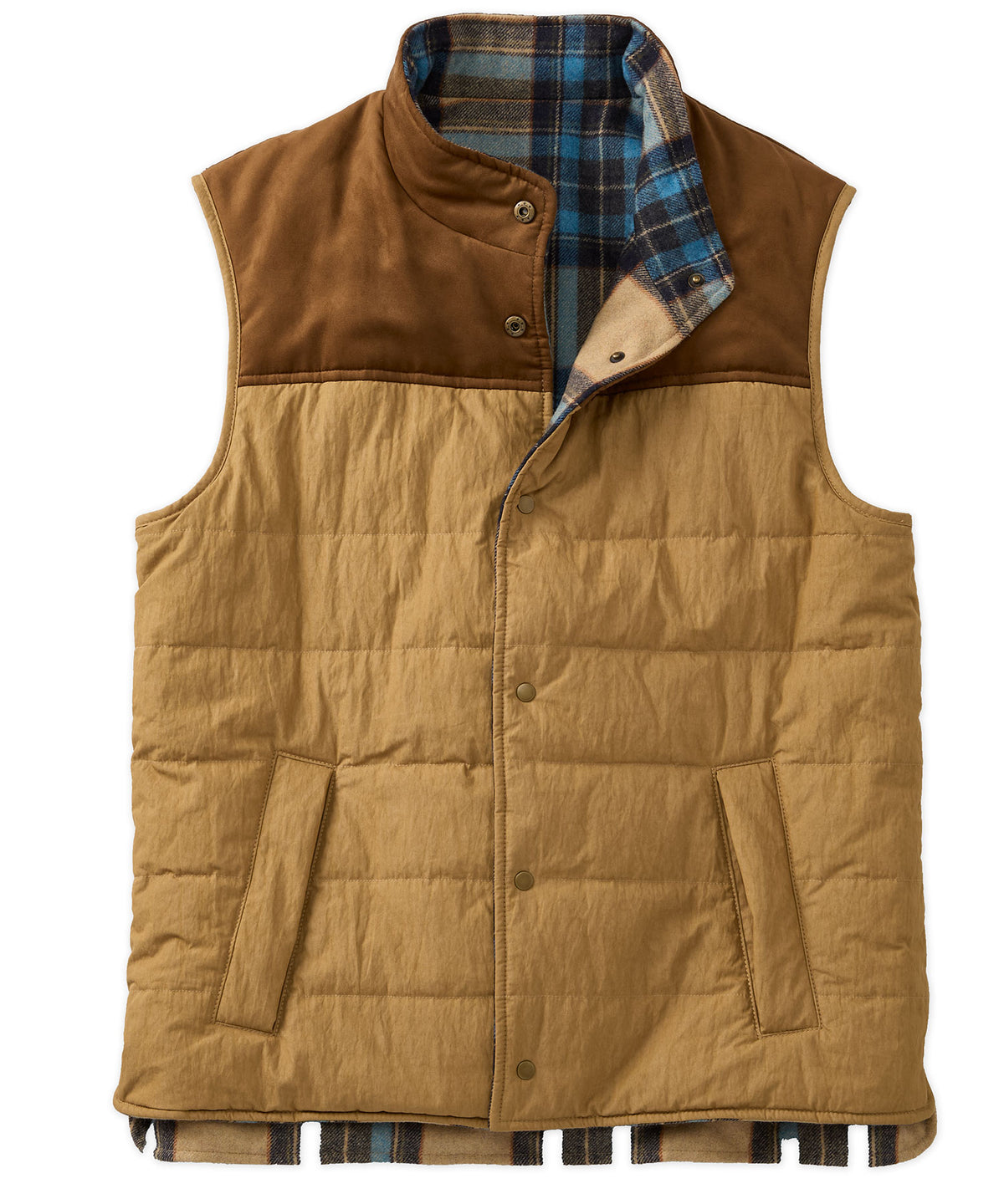 Reversible Quilted/Plaid Vest