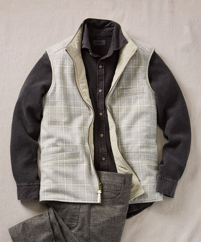 Reversible Plaid Quilted Vest