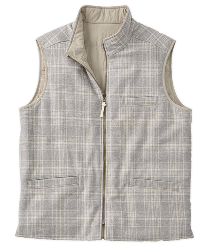 Reversible Plaid Quilted Vest