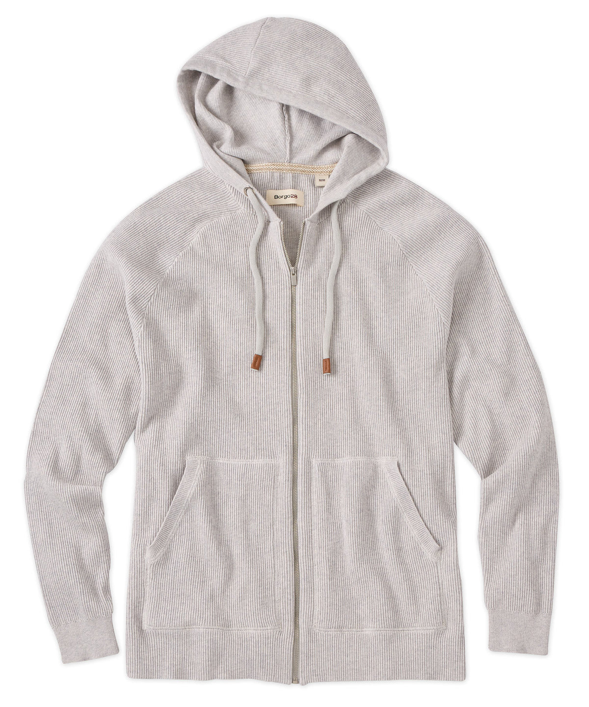 Raglan Sleeve Zip-Front Hoodie