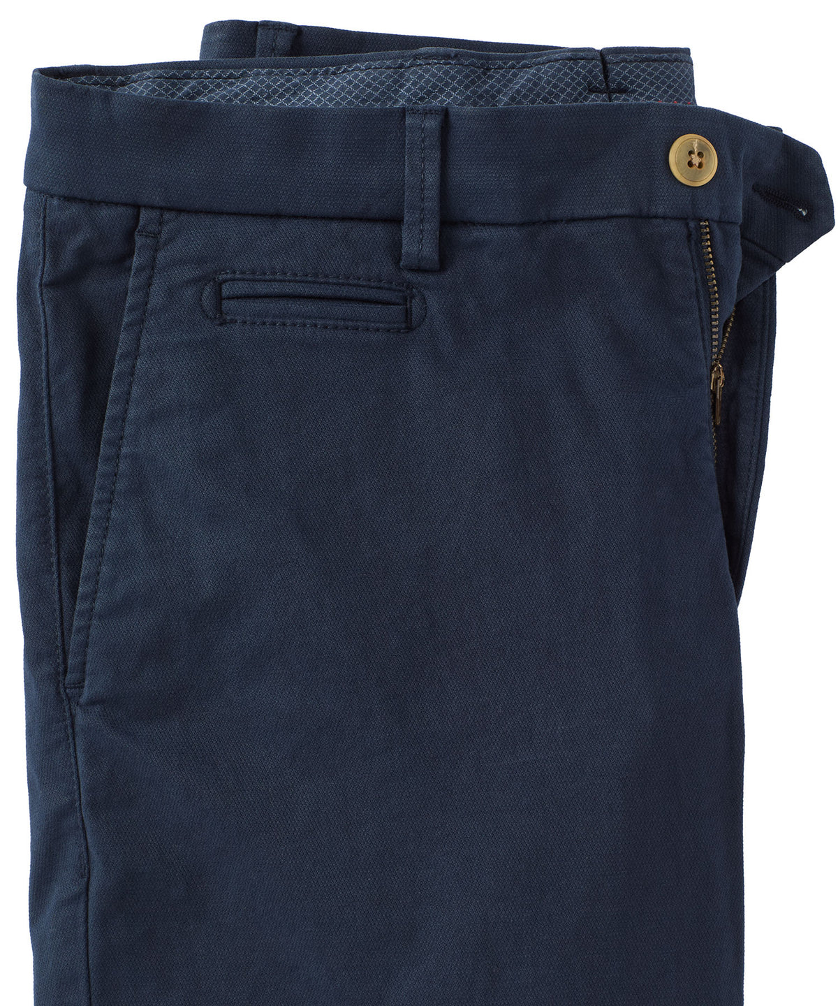 Flat-Front Diamond Dobby Pant