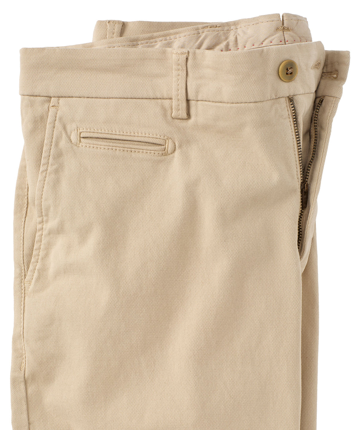 Flat-Front Diamond Dobby Pant