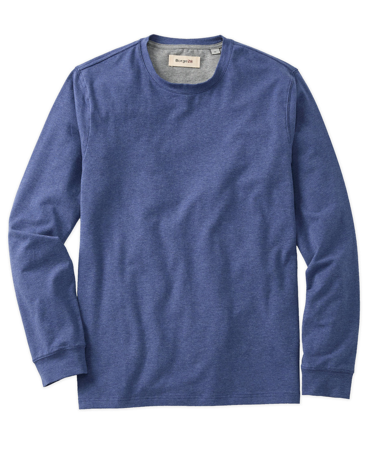 Melange Long-Sleeve Crewneck Tee Shirt