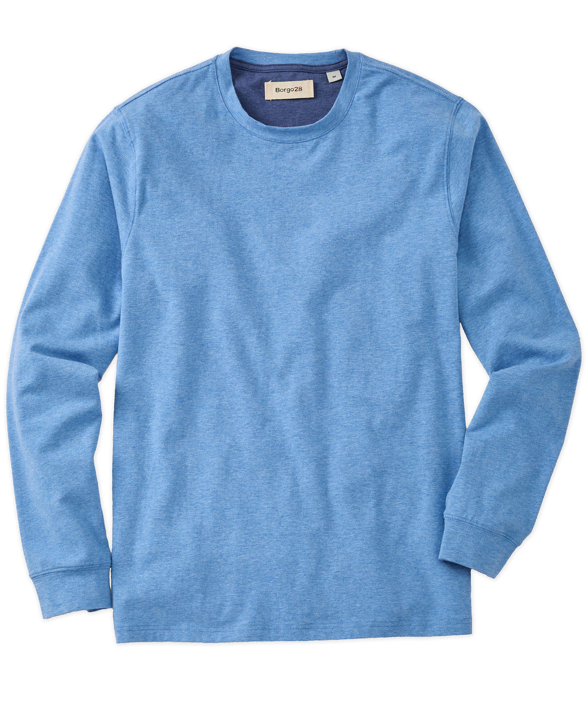 Melange Long-Sleeve Crewneck Tee Shirt