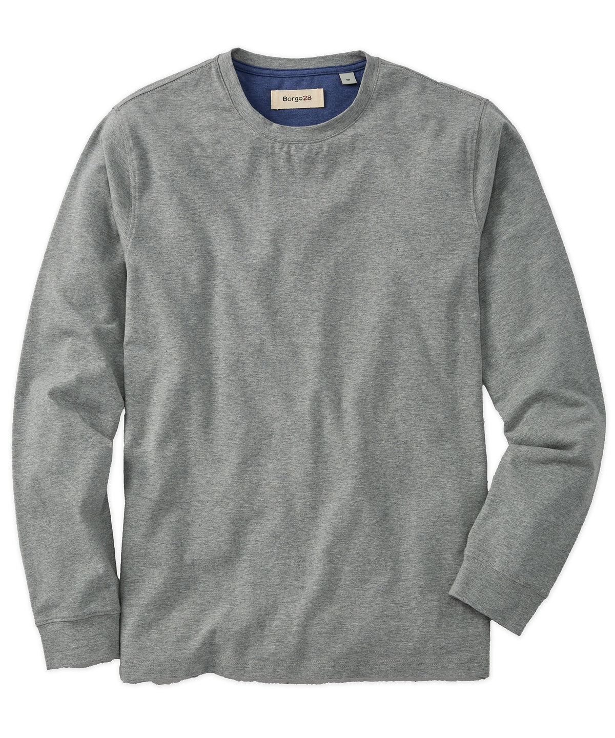 Melange Long-Sleeve Crewneck Tee Shirt