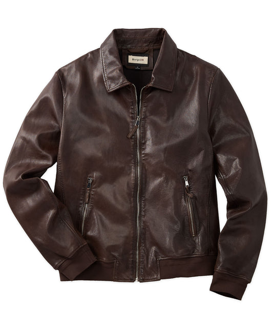 Leather Bomber Jacket