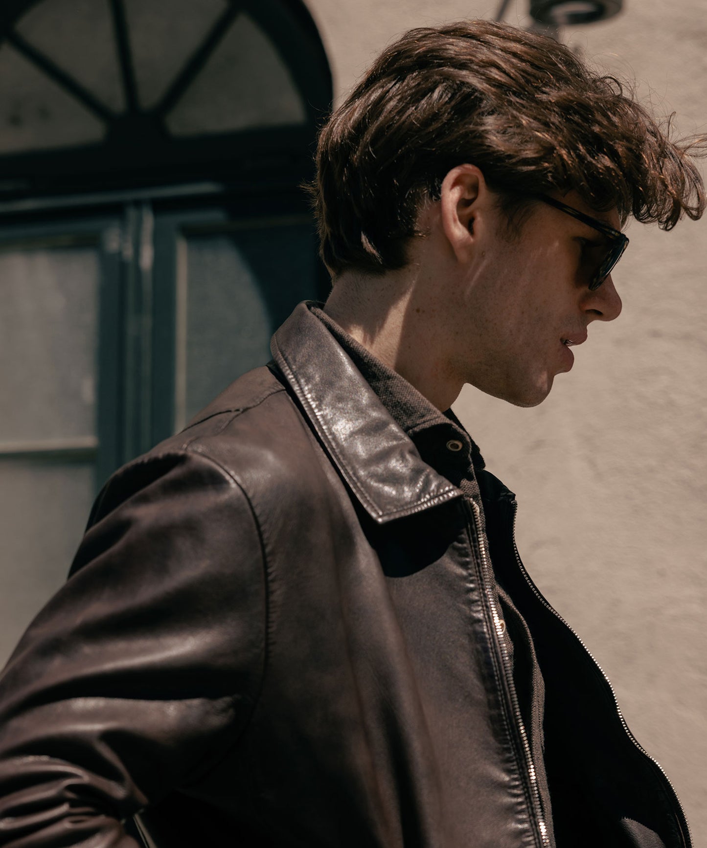 Leather Bomber Jacket