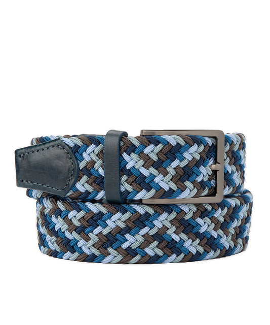 Woven Belt with Italian Leather Trim