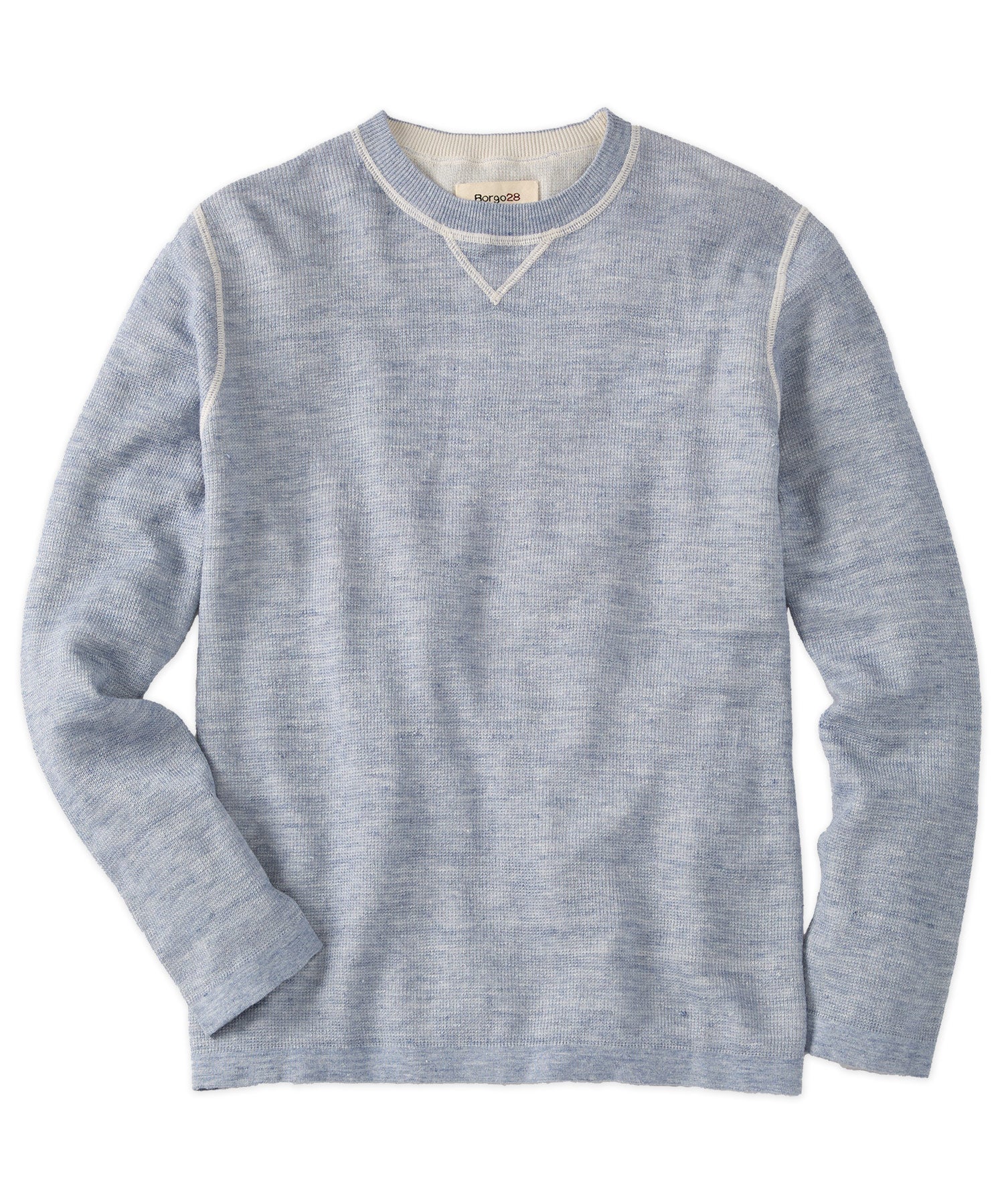 Reversible Linen-Cotton Crewneck Sweater - Borgo28