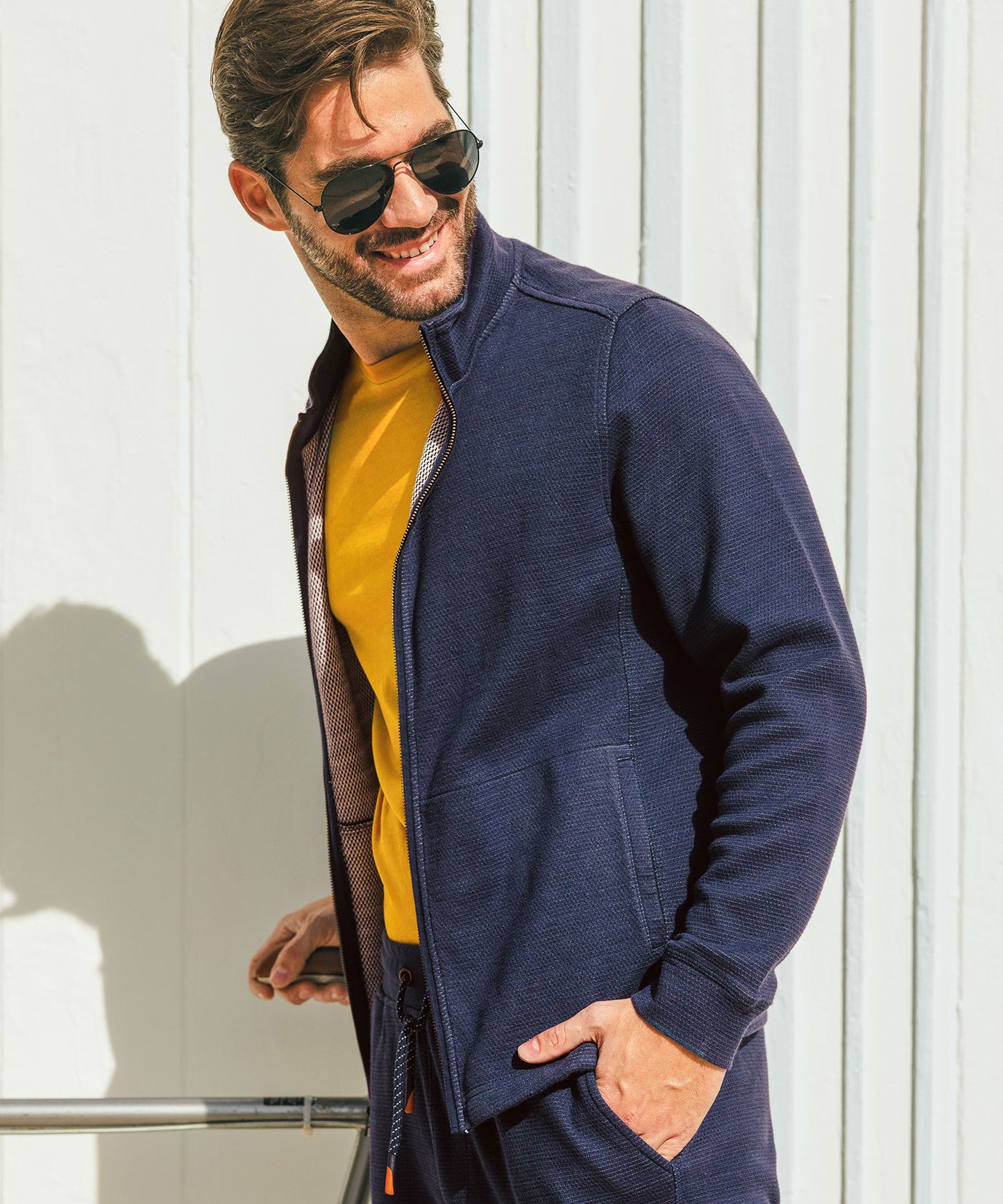 Double Knit Zip-Front Jacket