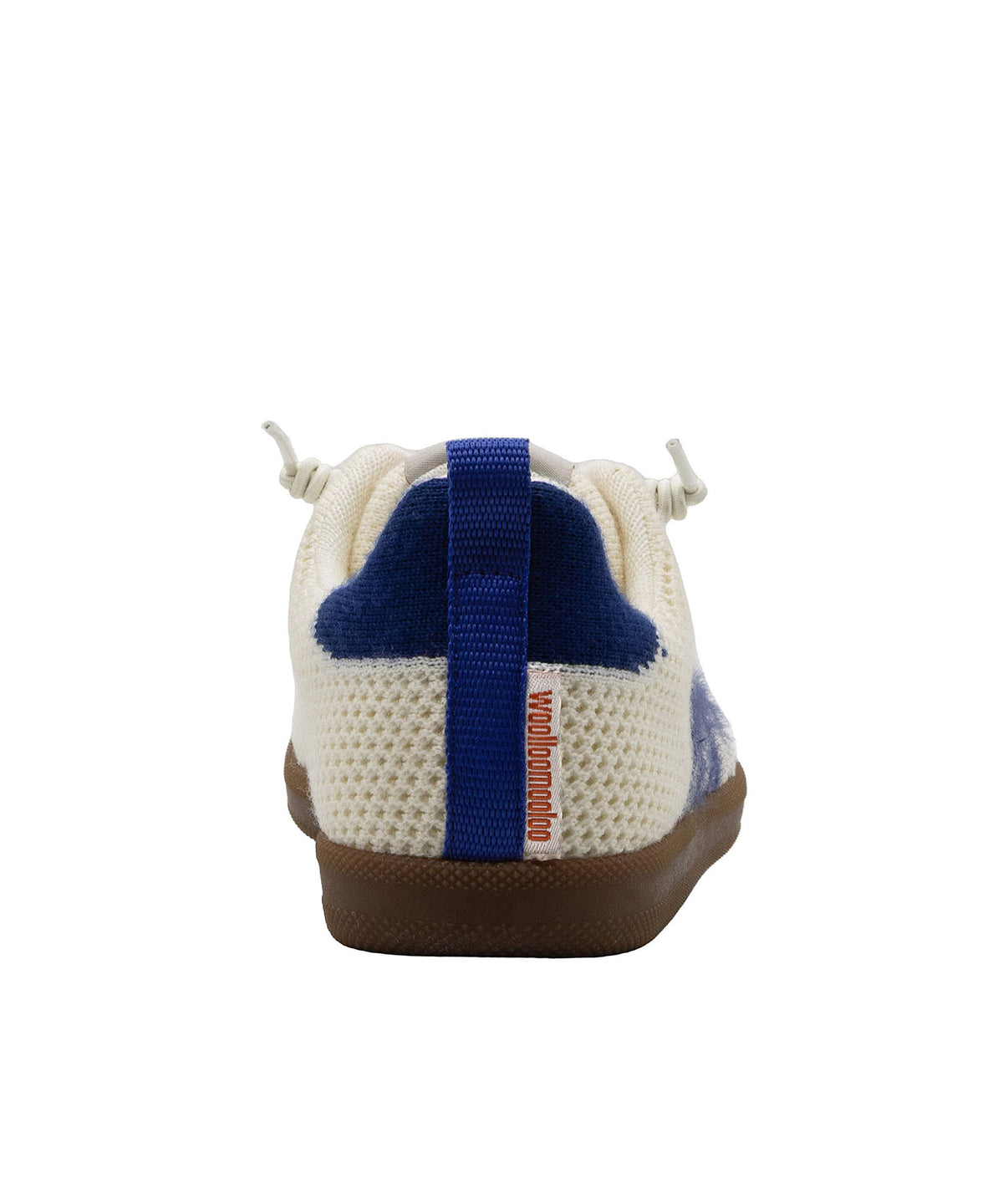 Ecru Royal Blue Merino Wool