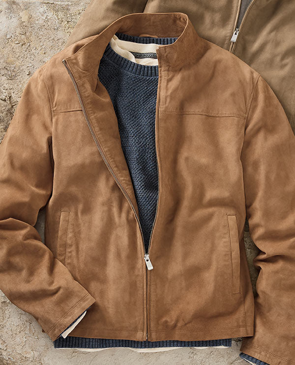 Suede Blouson Jacket by Borgo28