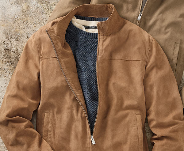 Suede Blouson Jacket by Borgo28