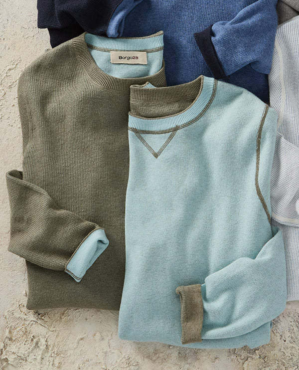 Borgo28 Cotton-Cashmere Reversible Sweater