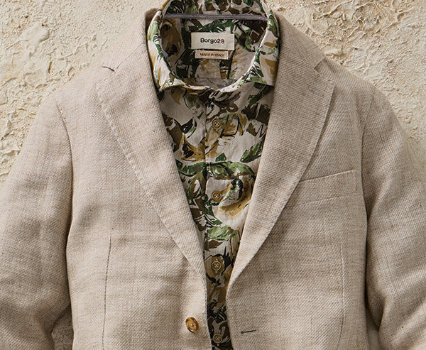 Twill Natural Knit Two-Button Blazer by Borgo28