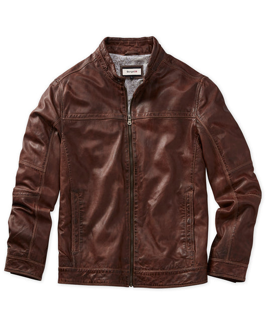 Washed Leather Field Jacket