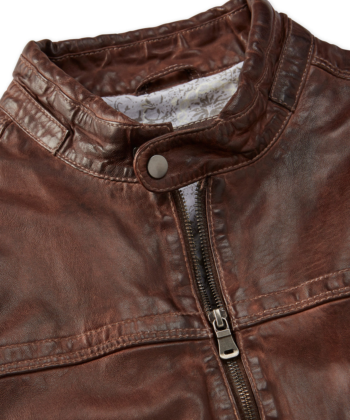 Washed Leather Field Jacket